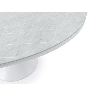 Fano tuintafel in wit aluminium en volkeramiek zaha stone - Dia. 148 x H 75 cm