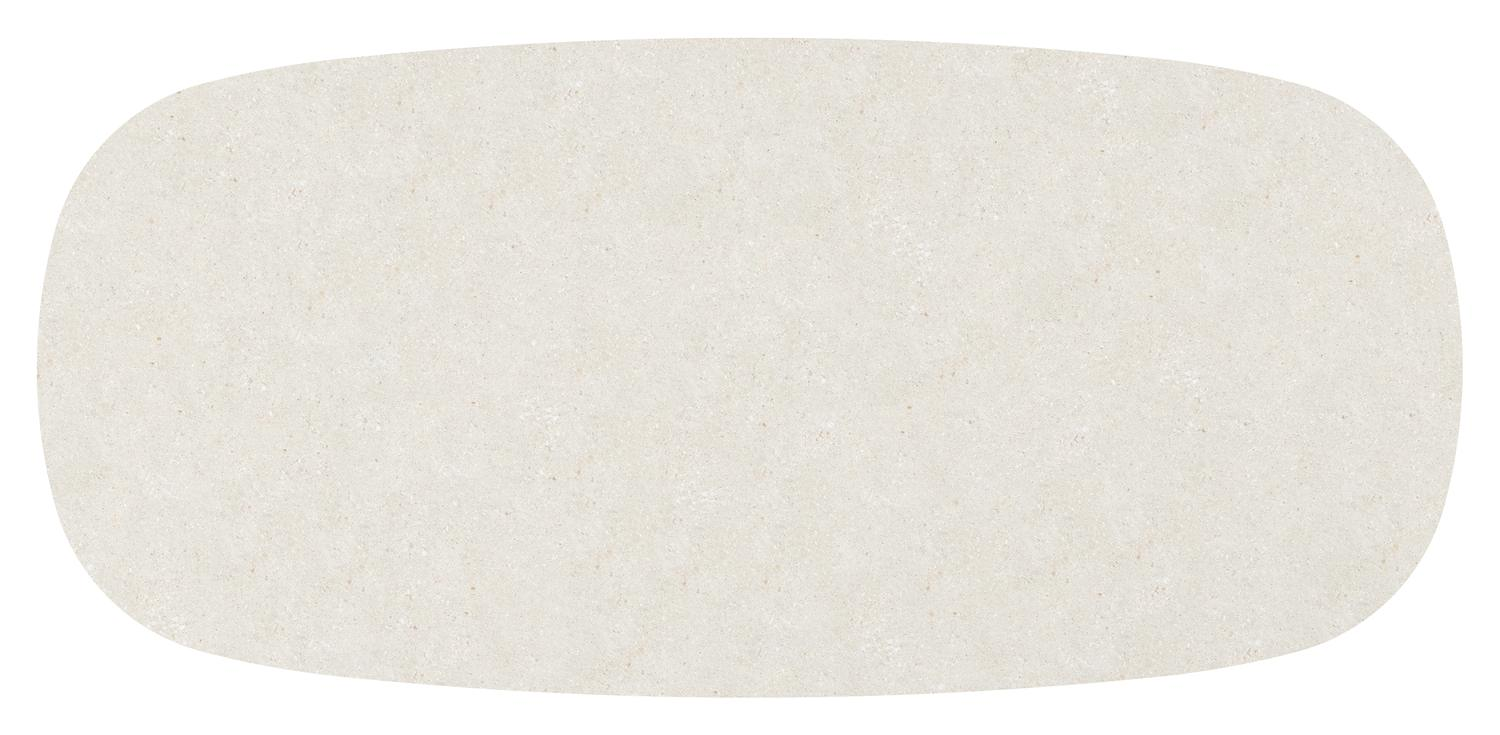 Amico tuintafel bombo in wit aluminium en volkeramiek Shilin - L 270 x B 125 x H 73.5 cm