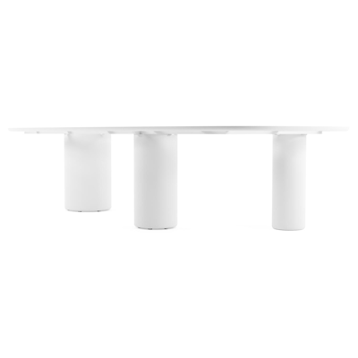 Amico tuintafel bombo xl in wit aluminium en volkeramiek Taj Mahal - L 320 x B 148 x H 73.5 cm