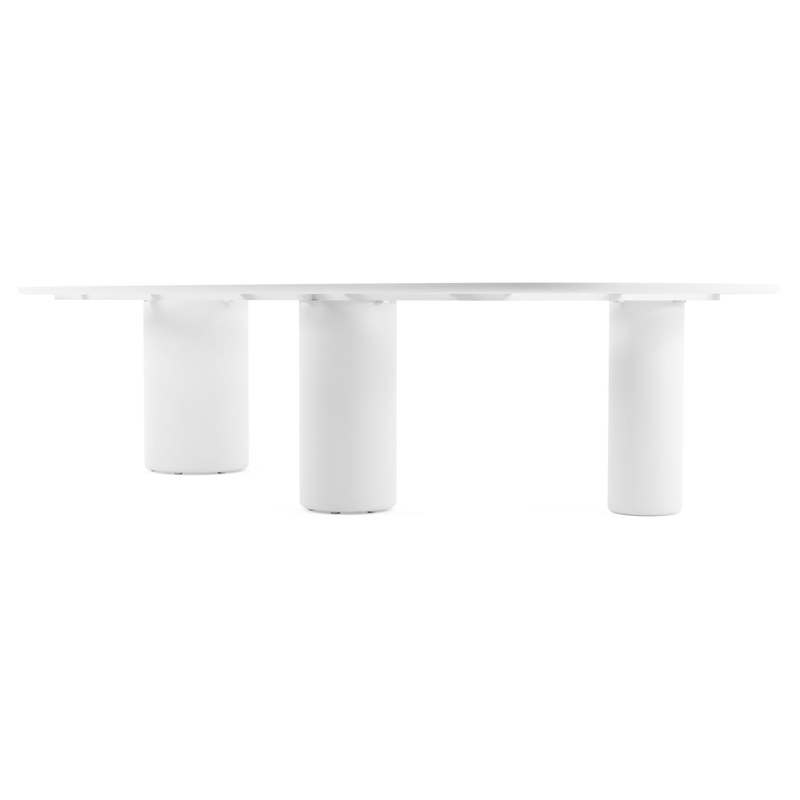 Amico tuintafel bombo xl in wit aluminium en volkeramiek Black Obsession - L 320 x B 148 x H 73.5 cm