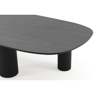 Amico tuintafel bombo xl in zwart aluminium en volkeramiek Basalt Black - L 320 x B 148 x H 73.5 cm