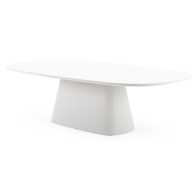 Amico tuintafel bombo xl in wit aluminium en volkeramiek Arctic White - L 270 x B 148 x H 73.5 cm