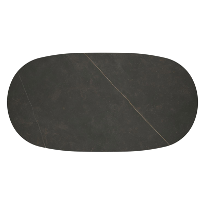 Amico loungetafel bombo in wit aluminium en volkeramiek Calatorao - L 171 x B 89 x H 24 cm