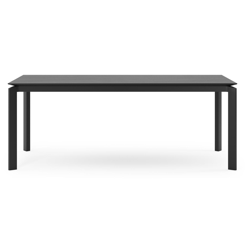 Cirello tuintafel in zwart aluminium en volkeramiek basalt black - L 200 x B 100 x H 75 cm