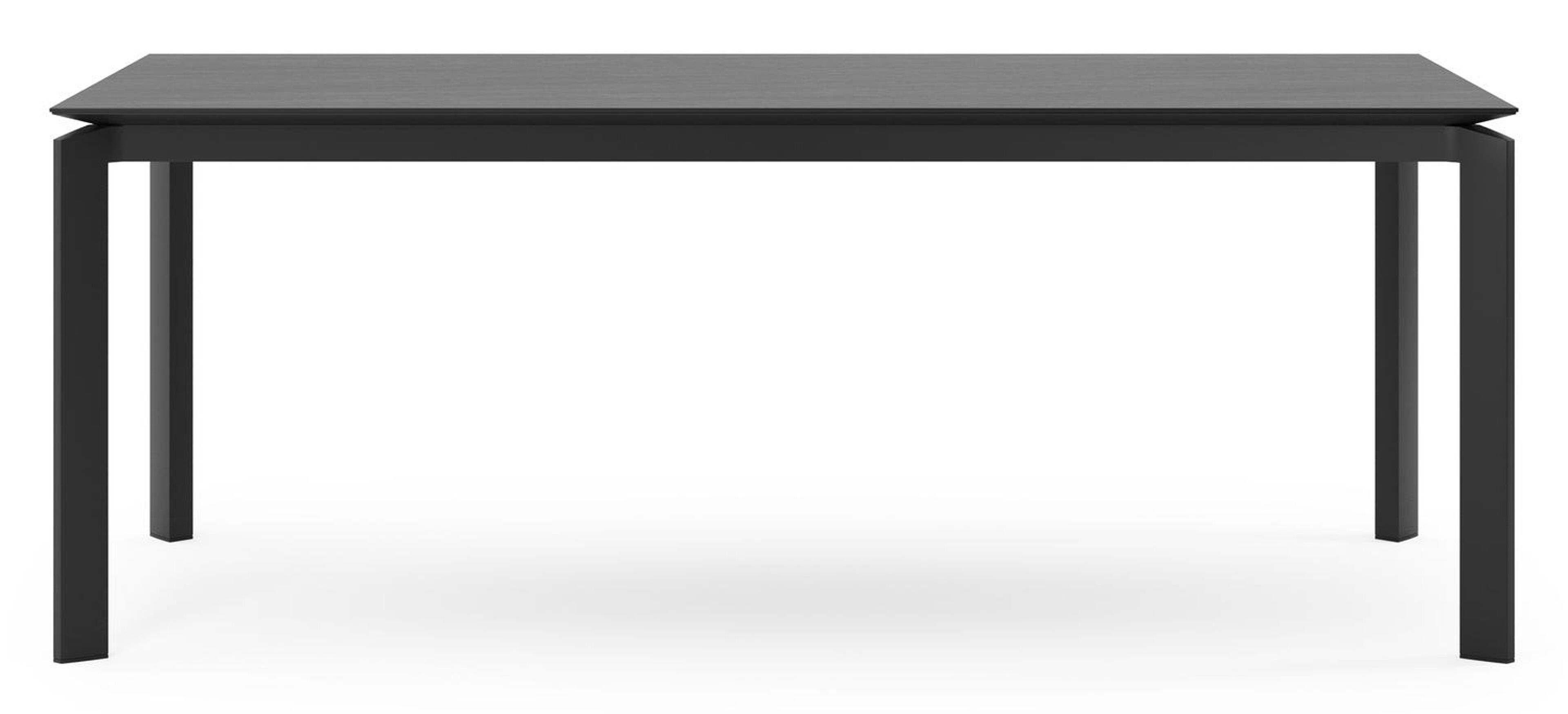 Table de jardin Cirello en aluminium noir et céramique pleine basalt black - Lg 200 x Larg. 100 x H 75 cm