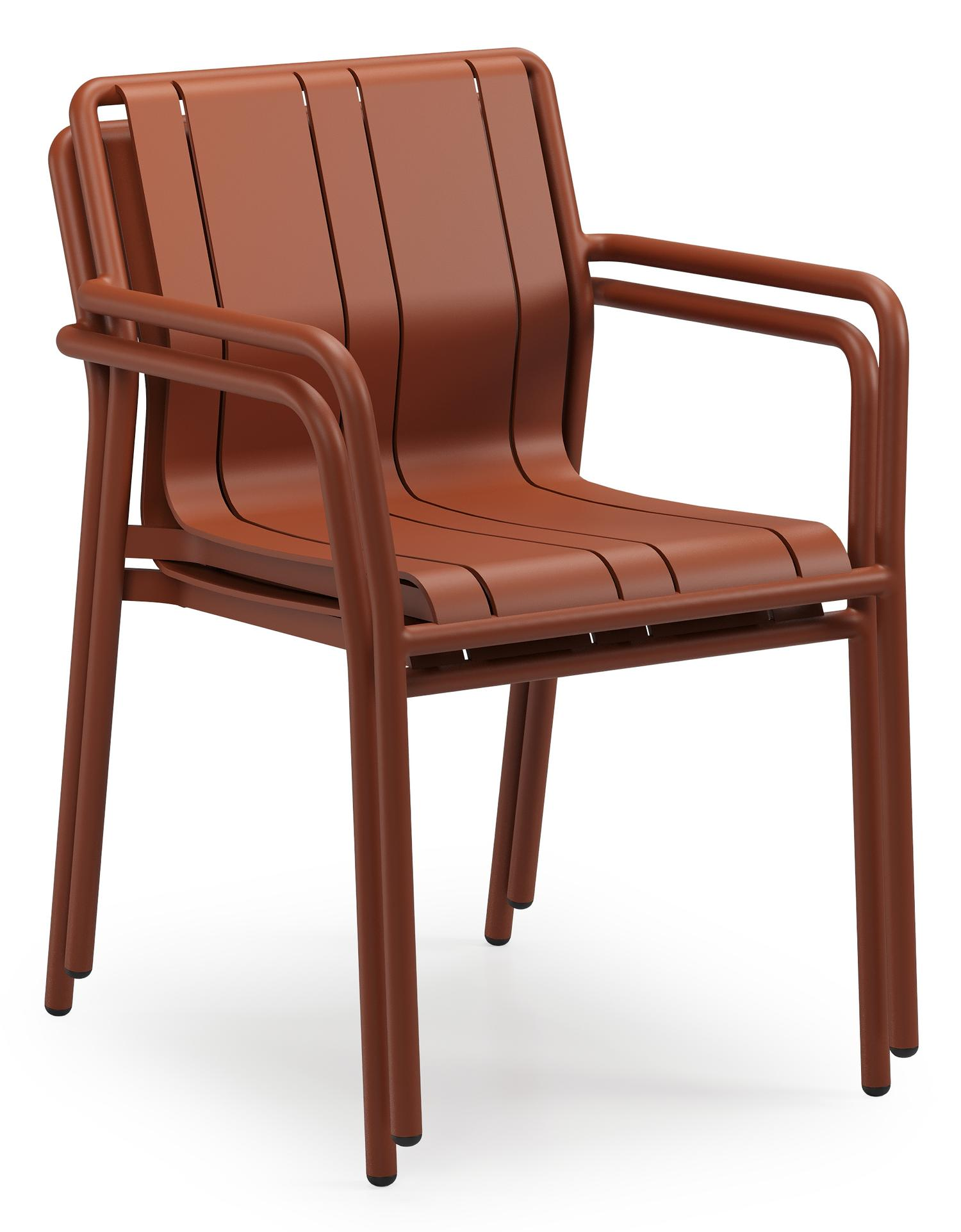 Bolito tuinstoel in roestbruin aluminium