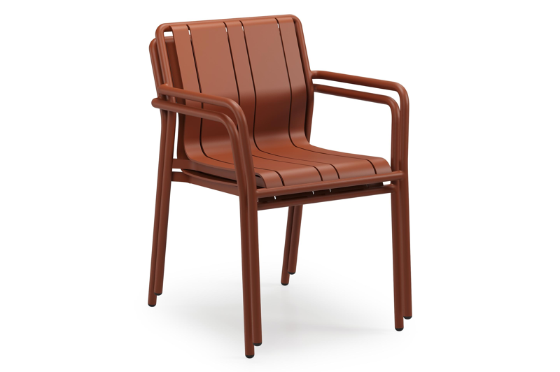 Bolito tuinstoel in roestbruin aluminium