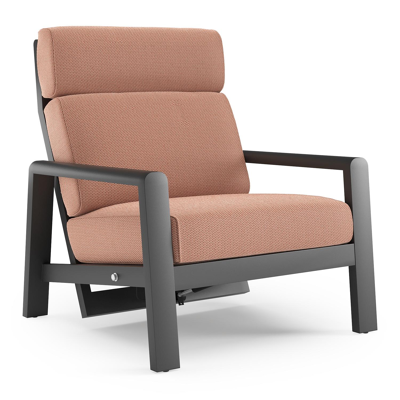 Cosenzo loungestoel in zwart aluminium met lopi fawn all weather sunbrella® luxe kussen