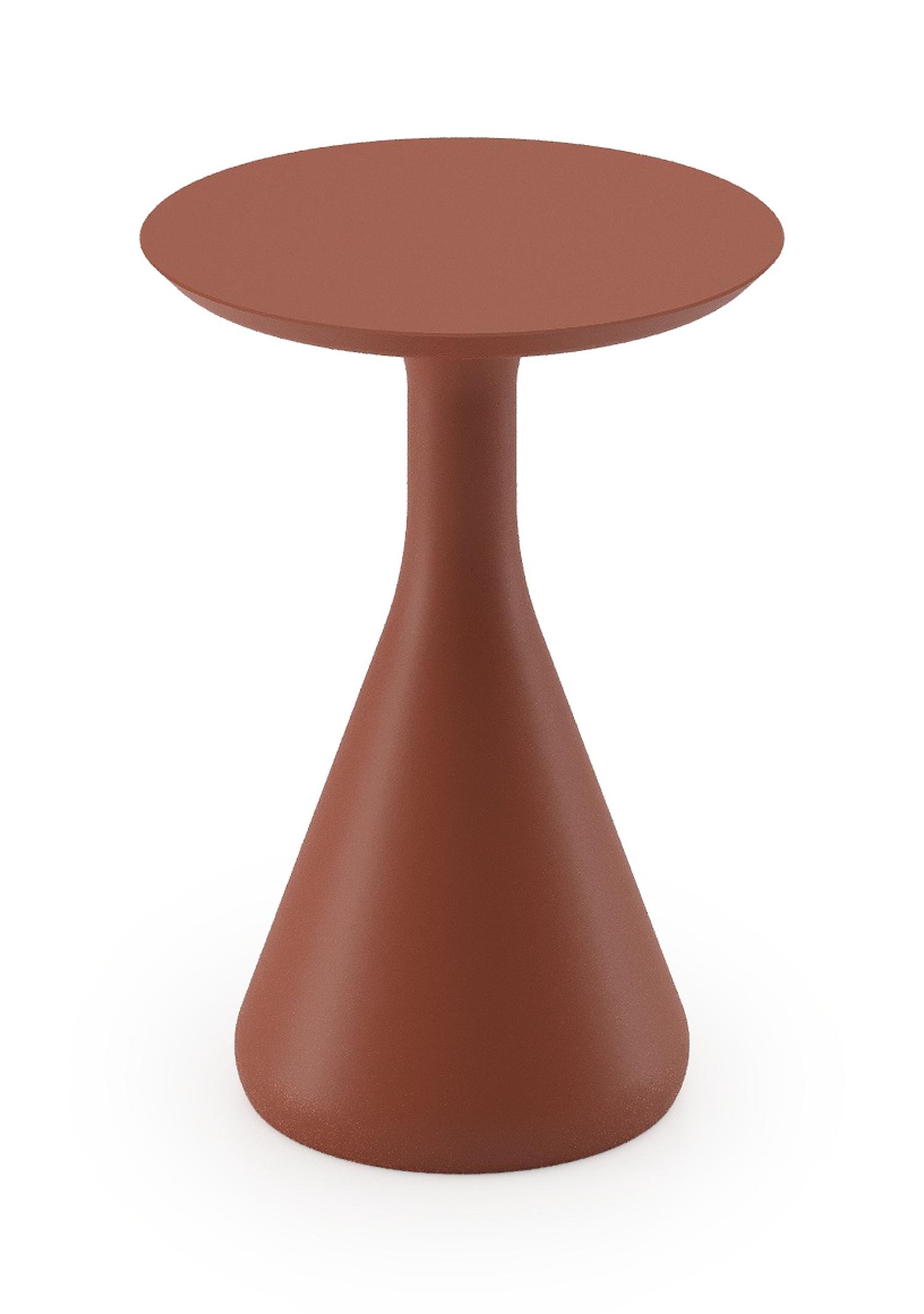 Bomero bijzettafel in roestbruin aluminium - Dia. 34 x H 46 cm