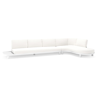 Donato loungehoek in wit aluminium met all weather solica Soul Optik kussen