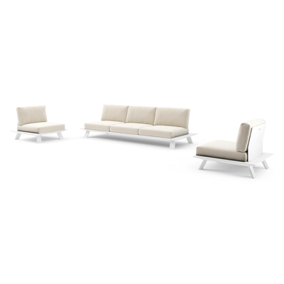 Cesano loungeset in wit aluminium met althea off white all weather Cosytica kussen