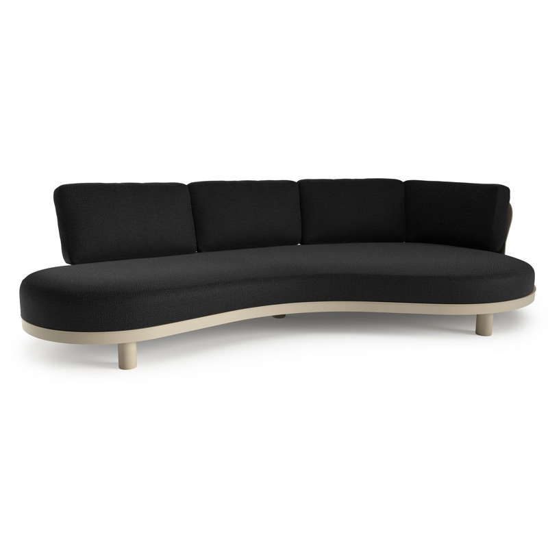 Donato loungebank in beige aluminium met lopi baribal all weather sunbrella® luxe kussen