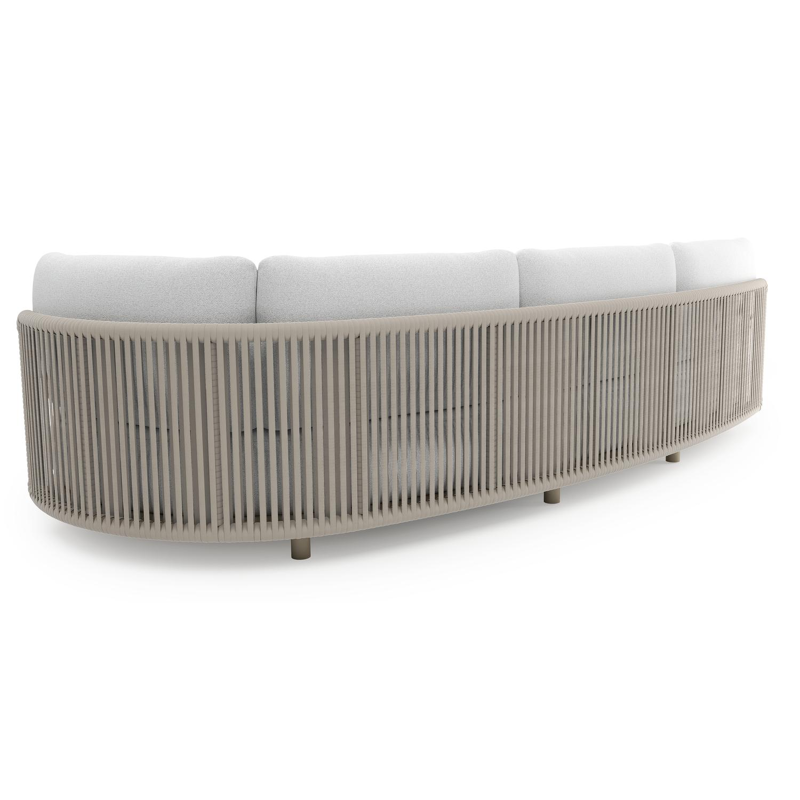 Lomano loungebank in beige aluminium met ego birch all weather solica kussen