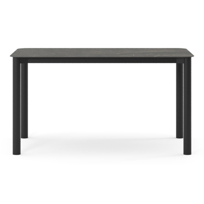 Orso tuintafel rechthoekig afgerond in zwart aluminium en volkeramiek Black Obsession - L 140 x B 80 x H 74.5 cm