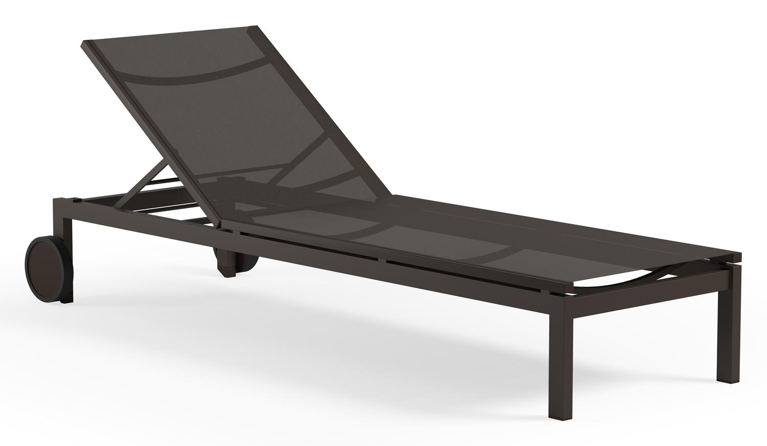 Caravelle verstelbaar ligbed in donkerbruin aluminium