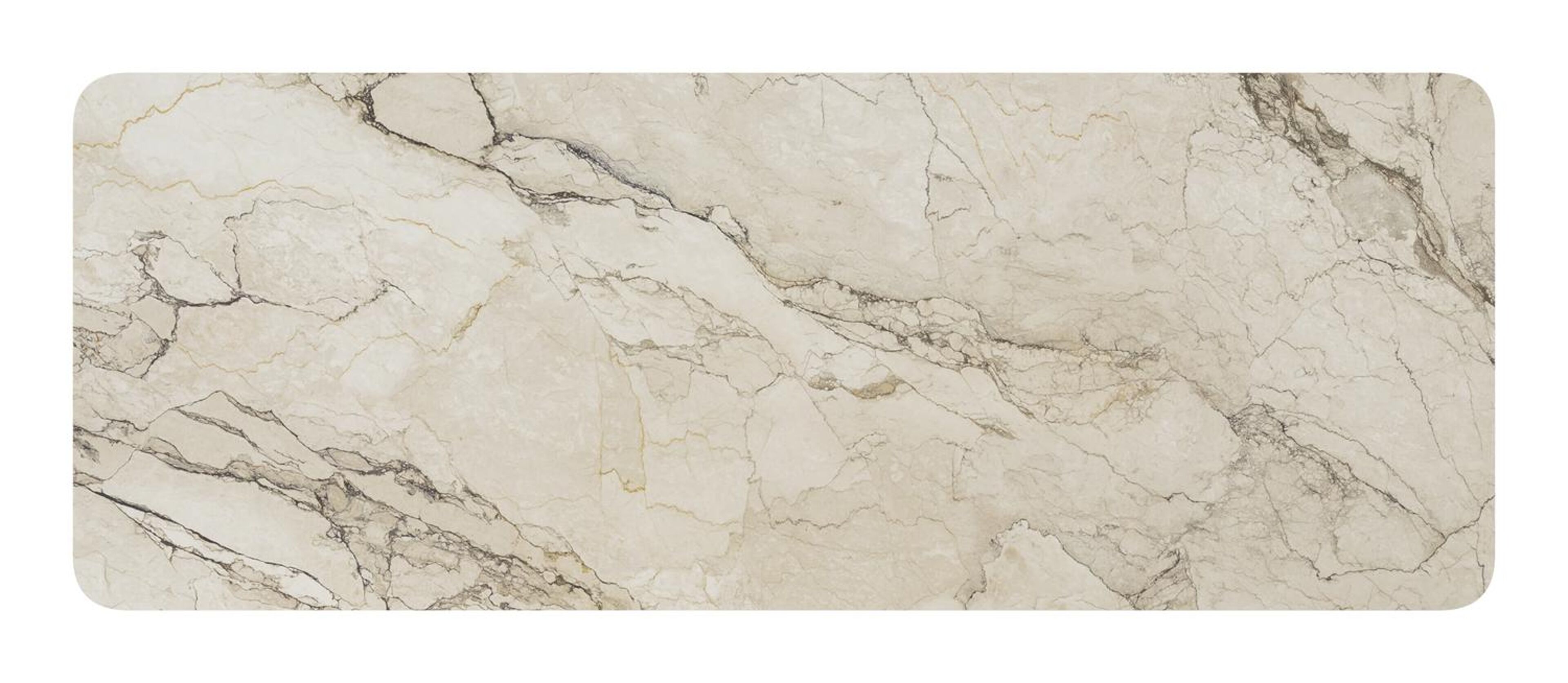 Urbino tuintafel rechthoekig afgerond in wit aluminium en volkeramiek colorado dunes - L 290 x B 110 x H 74 cm