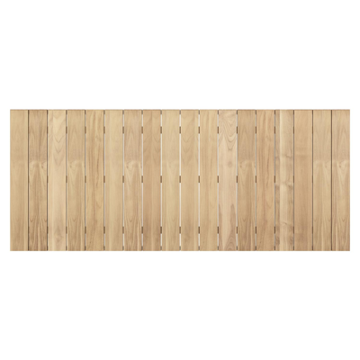 Table de jardin Capri en aluminium blanc et teck - Lg 240 x Larg. 100 x H 75 cm