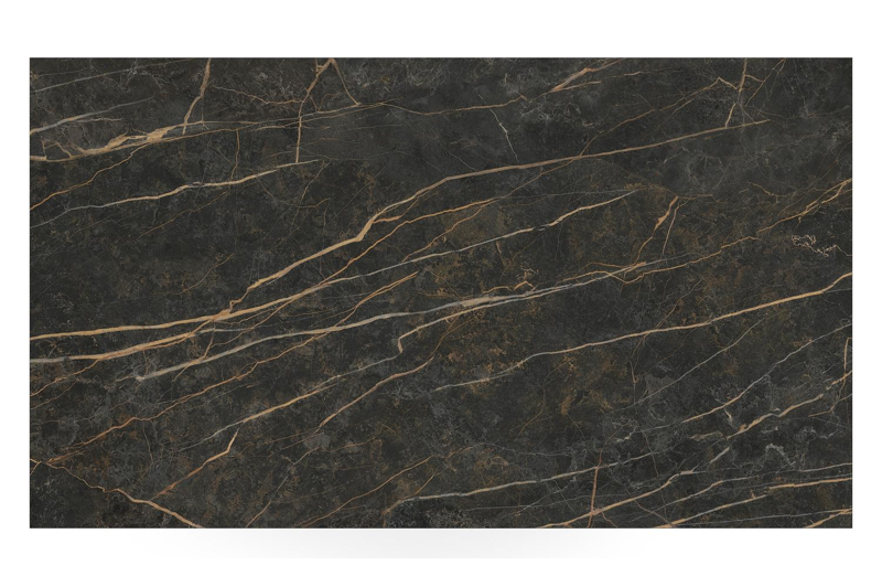 Cirello Pop up loungetafel in zwart aluminium en zwart volkeramiek - L 140 x B 80 x H 71,6 cm