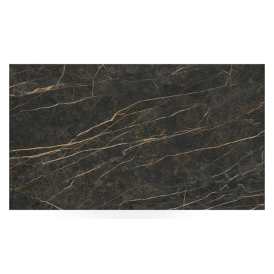 Cirello Pop up loungetafel in zwart aluminium en zwart volkeramiek - L 140 x B 80 x H 71,6 cm