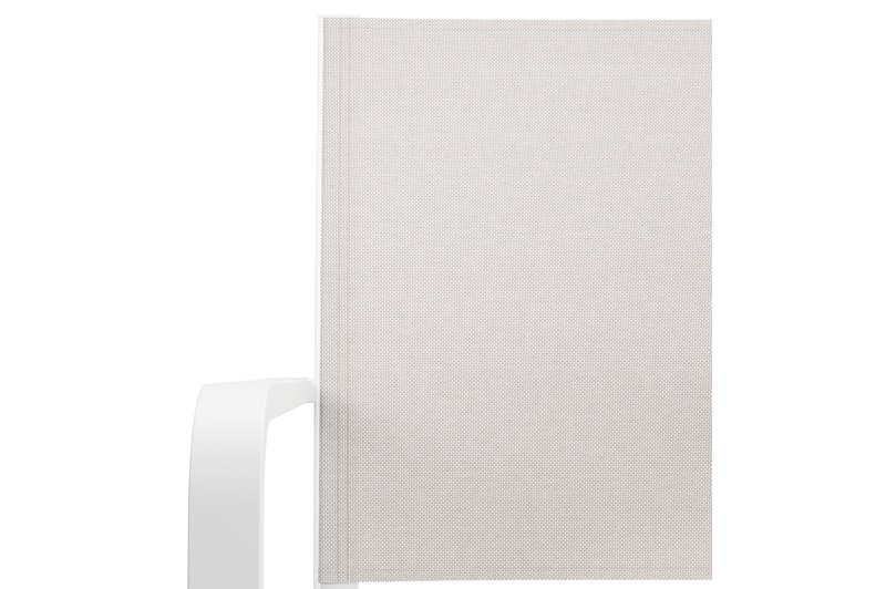 Calobra tuinstoel in wit aluminium en beige single textilene