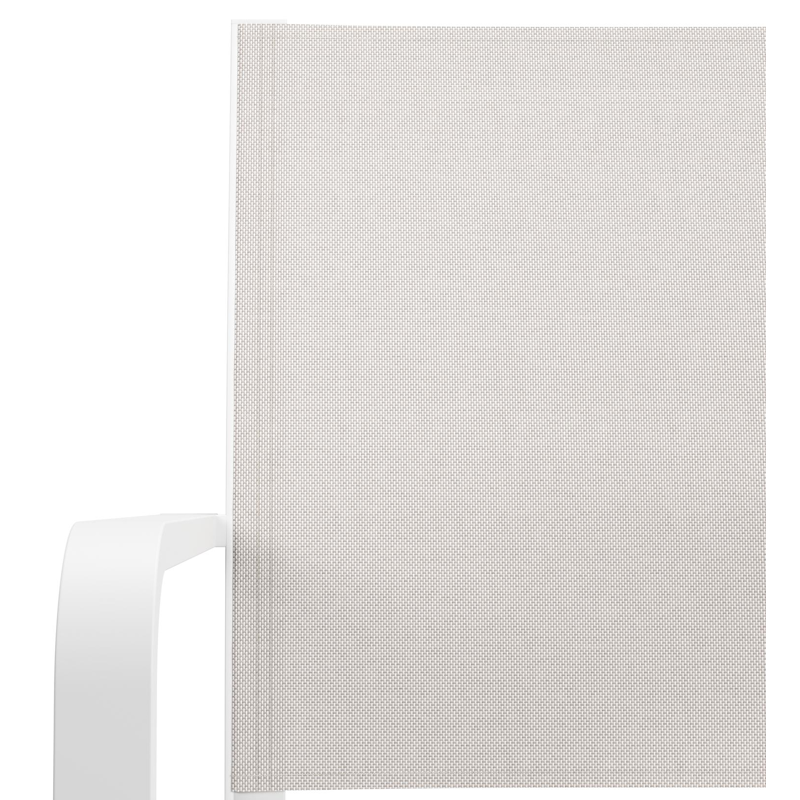 Calobra tuinstoel in wit aluminium en beige single textilene