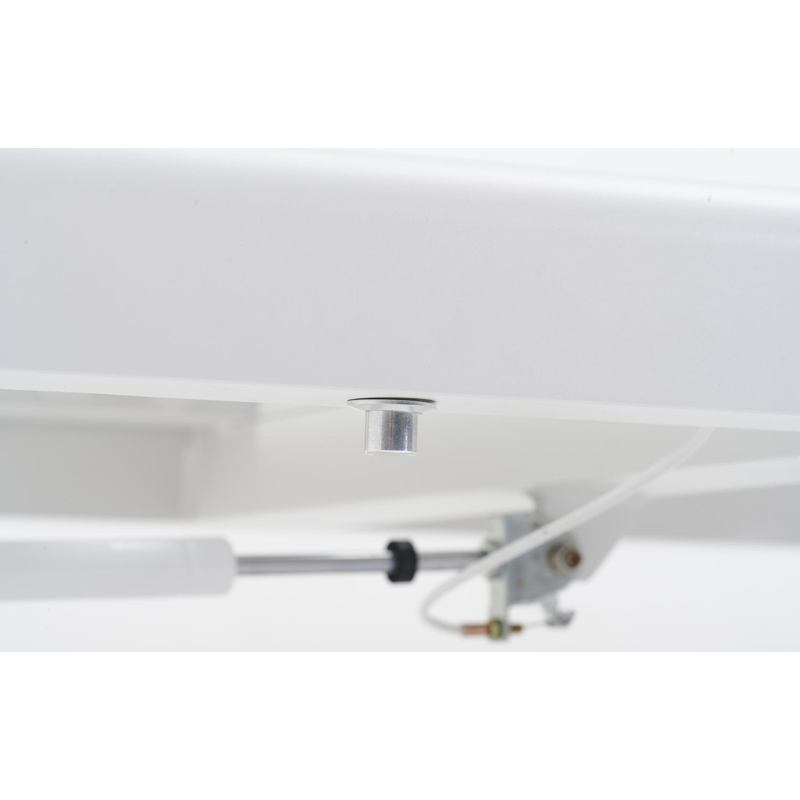 Cirello verstelbaar ligbed met pompsysteem in wit aluminium met natte sooty all weather Sunbrella® luxe kussen