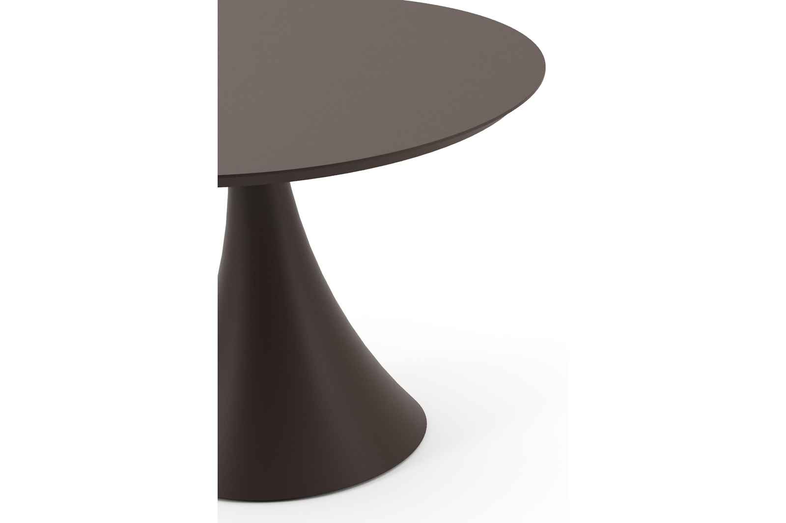 Fano tuintafel rond in donkerbruin aluminium - Dia. 110 x H 75 cm