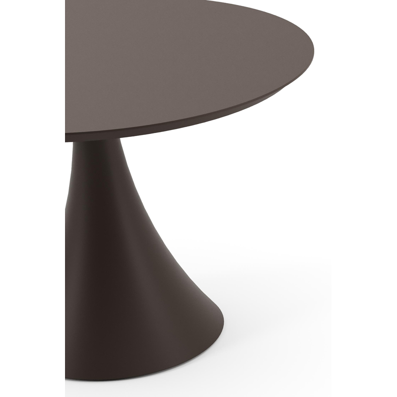 Fano tuintafel rond in donkerbruin aluminium - Dia. 110 x H 75 cm