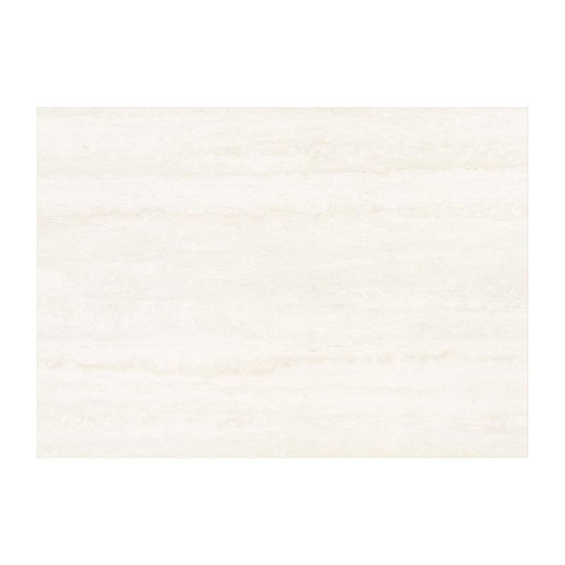 Cirello pop-up bijzettafel rechthoekig in wit aluminium en volkeramiek Travertino Bianco - L 70 x B 50 x H 44 cm