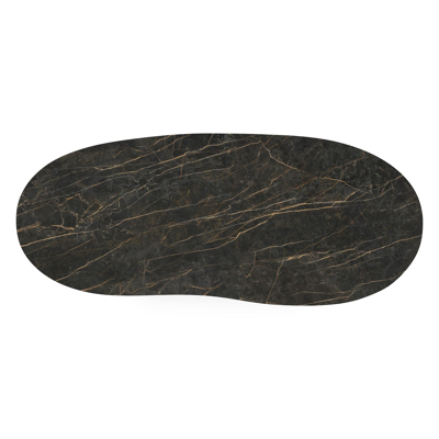 Table de jardin Organo organique en aluminium noir et céramique pleine Black Obsession Lg. 280 x Lrg. 120 x Haut. 74 cm