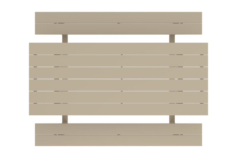 Felino picknicktafel rechthoekig in beige aluminium - L 220 x B 176 x H 76 cm
