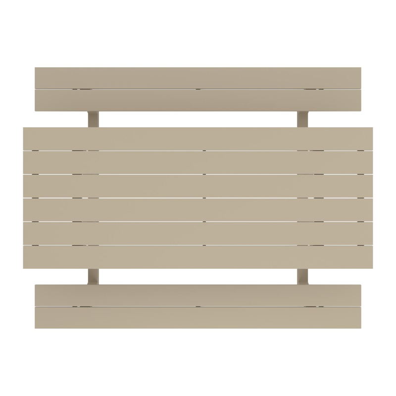 Felino picknicktafel rechthoekig in beige aluminium - L 220 x B 176 x H 76 cm