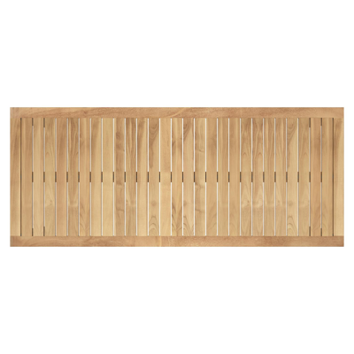 Varese tuinset in zwart aluminium en naturel teak tafelblad met 6 stapelbare Amalfi tuinstoelen