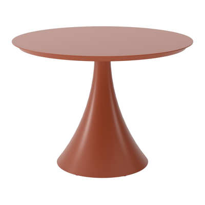 Table de jardin Fano en aluminium brun rouille - Dia. 110 x H 75 cm