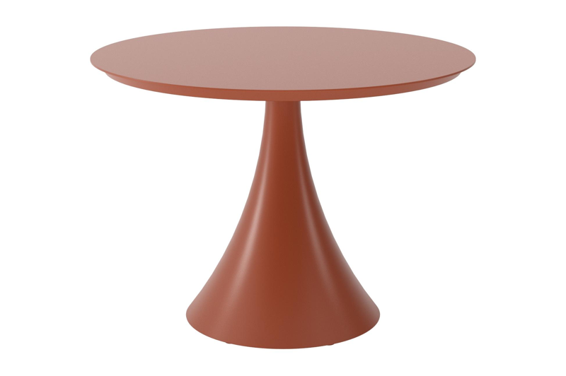 Fano tuintafel in roestbruin aluminium - Dia. 110 x H 75 cm