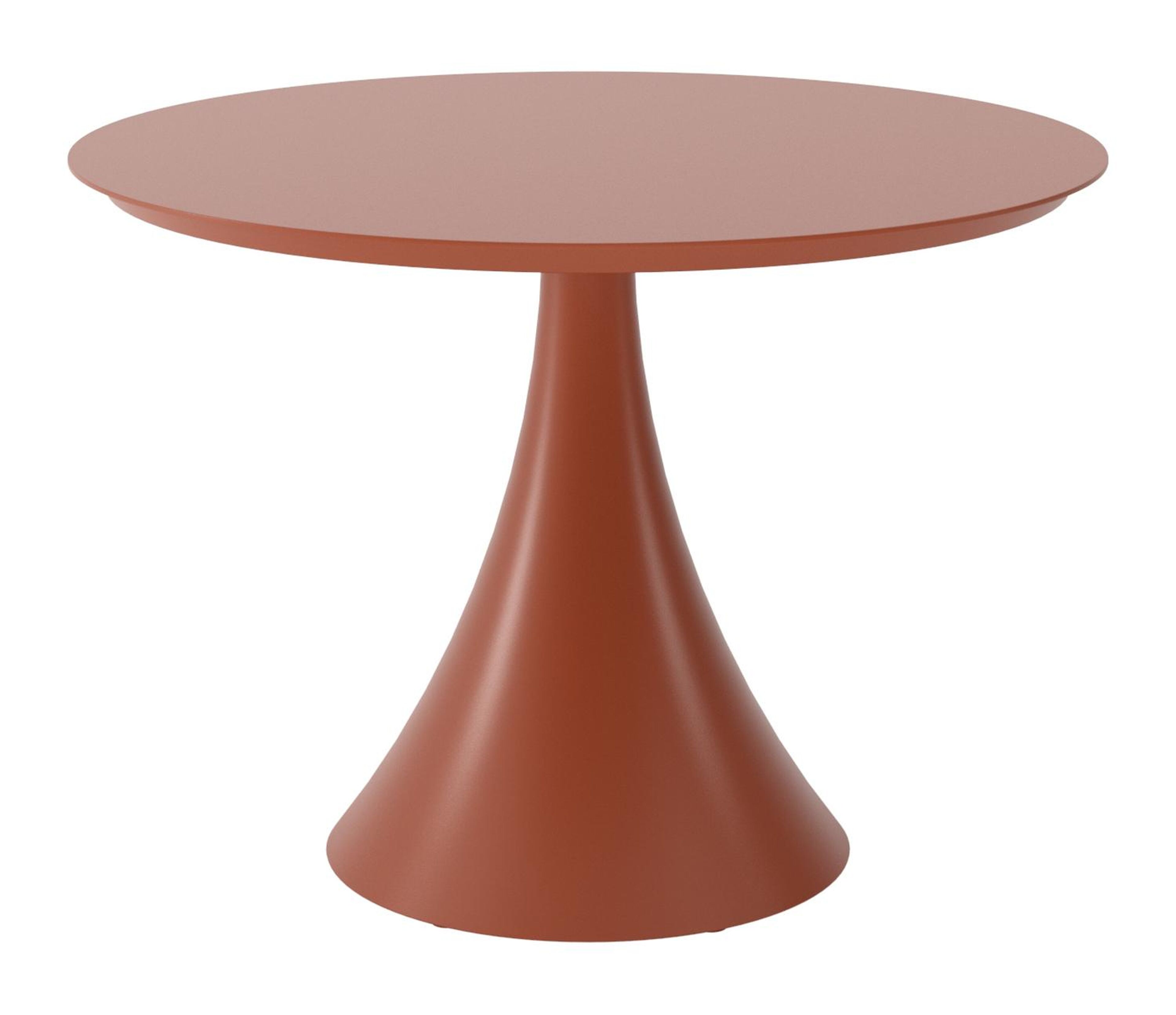 Fano tuintafel in roestbruin aluminium - Dia. 110 x H 75 cm