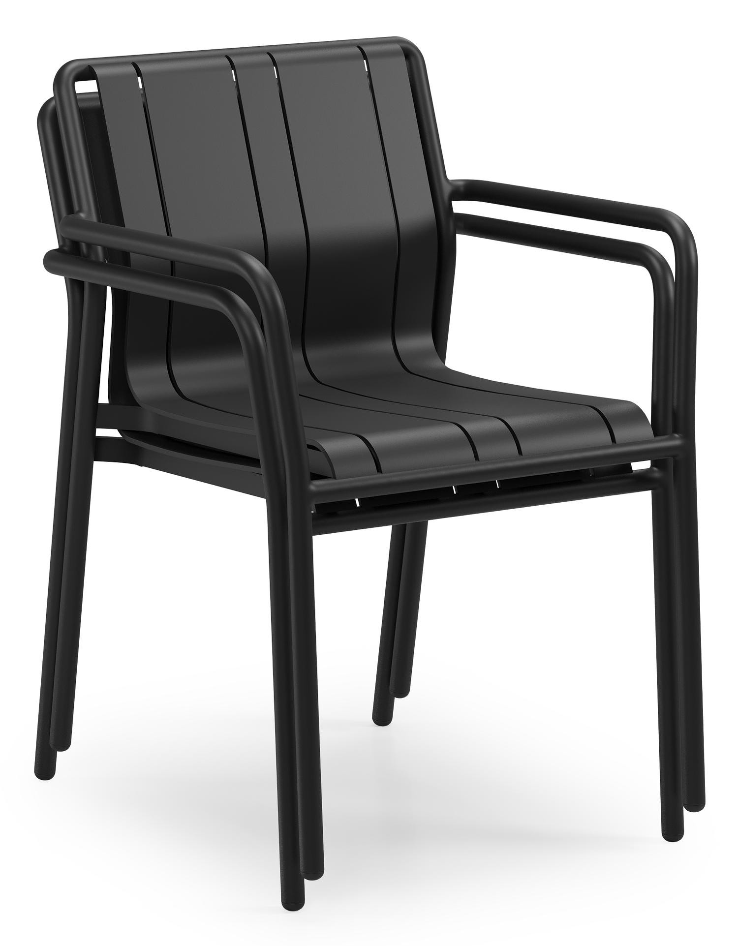 Bolito tuinstoel in zwart aluminium