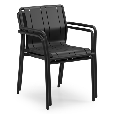 Bolito tuinstoel in zwart aluminium