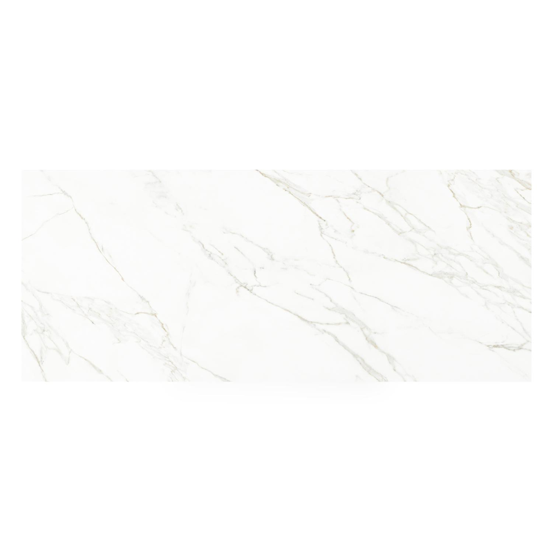 Nano tuintafel rechthoekig in zwart aluminium en volkeramiek Calacatta - L 240 x B 100 x H 75 cm