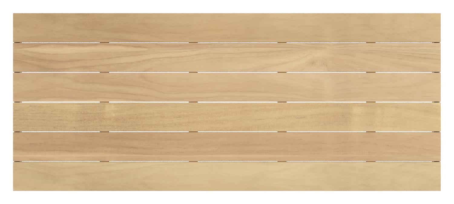 Como tuintafel rechthoekig in beige aluminium en teak - L 240 x B 100 x H 73 cm