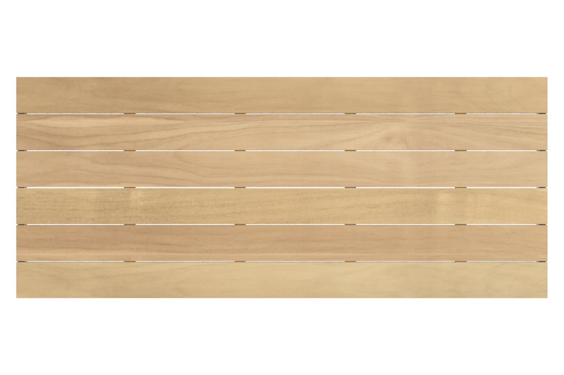 Como tuintafel rechthoekig in beige aluminium en teak - L 240 x B 100 x H 73 cm