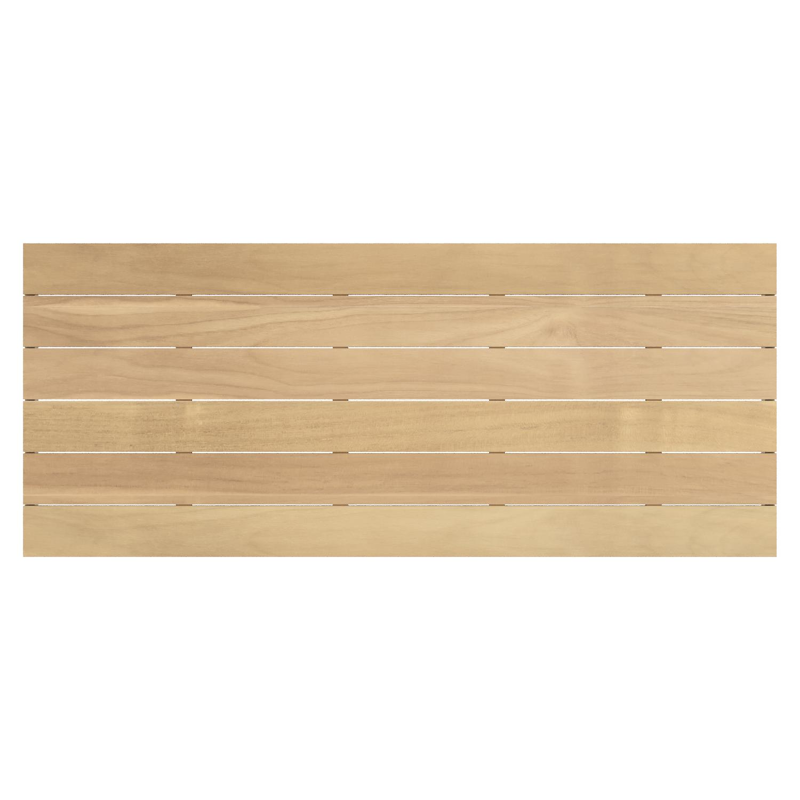 Como tuintafel rechthoekig in beige aluminium en teak - L 240 x B 100 x H 73 cm