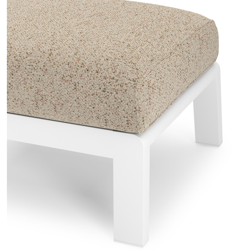 Cosenzo poef in wit aluminium met bora jungle all weather cosytica kussen