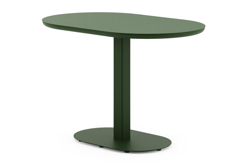 Teramo kantelbare tuintafel rechthoekig afgerond in groen aluminium - L 110 x B 70 x H 74 cm