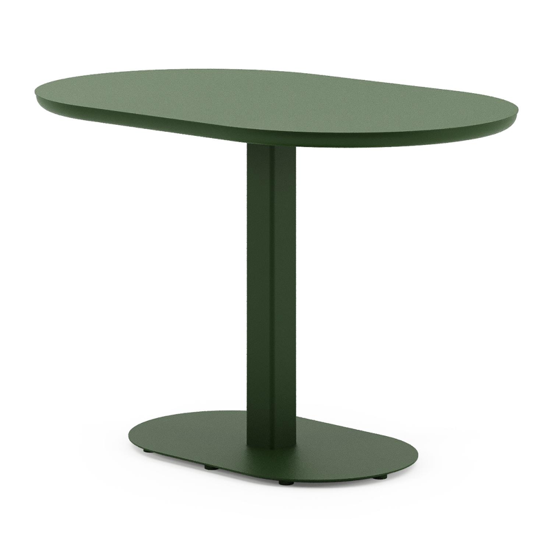 Teramo kantelbare tuintafel rechthoekig afgerond in groen aluminium - L 110 x B 70 x H 74 cm