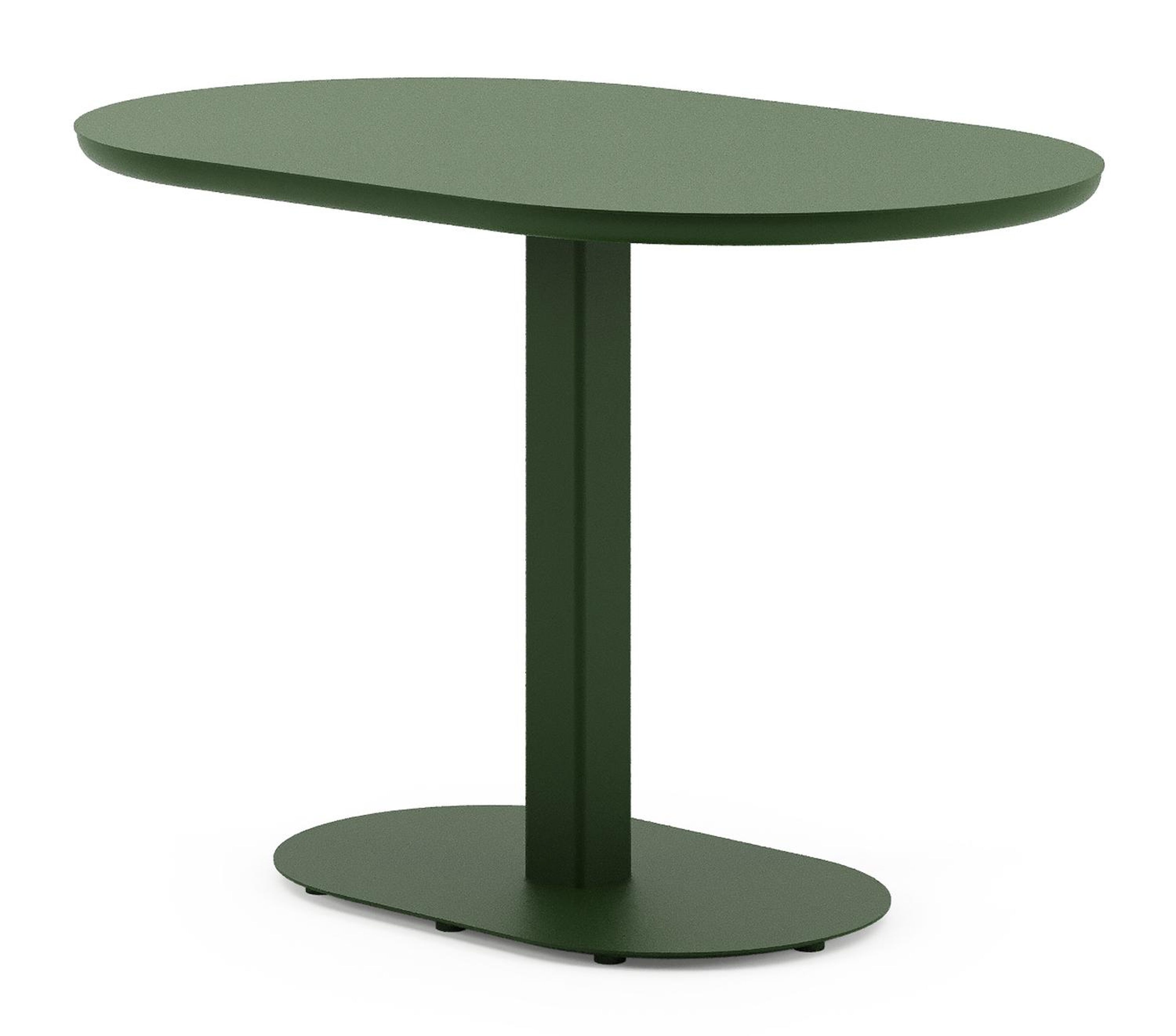 Teramo kantelbare tuintafel bombo in groen aluminium - L 110 x B 70 x H 74 cm