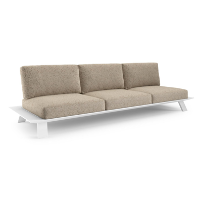 Cesano loungebank in wit aluminium met bora jungle all weather Cosytica kussen