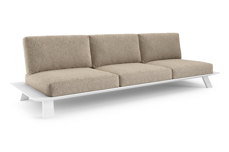 Cesano loungebank in wit aluminium met bora jungle all weather Cosytica kussen