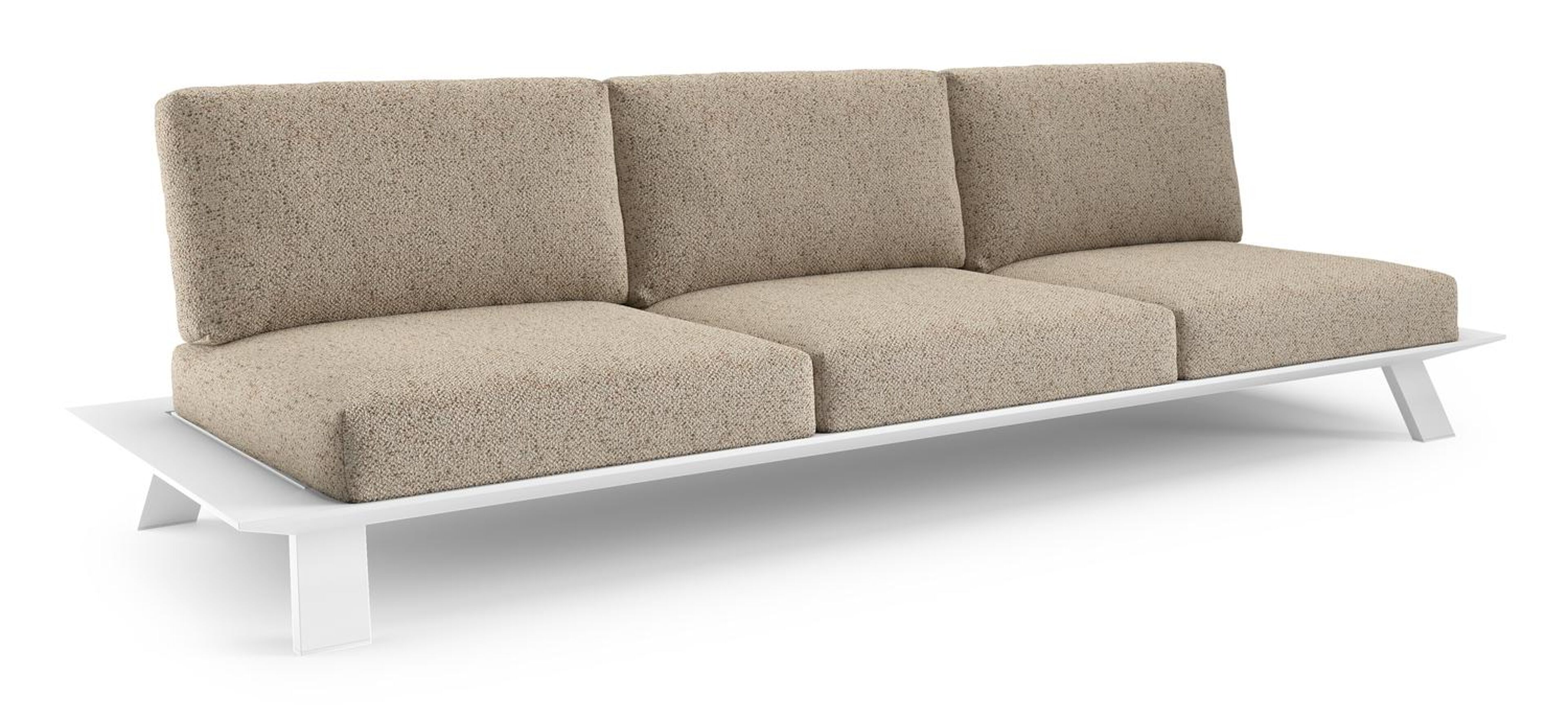 Cesano loungebank in wit aluminium met bora jungle all weather Cosytica kussen