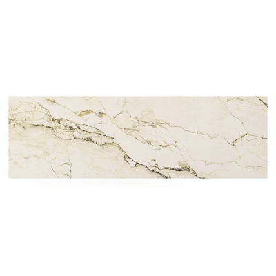 Malito tuintafel rechthoekig in wit aluminium en volkeramiek colorado dunes - L 220 x B 70 x H 75 cm